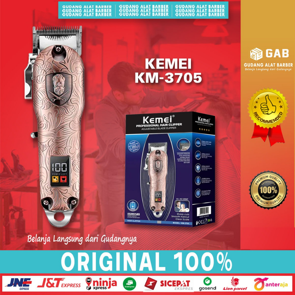 Jual Hair Clipper Kemei Km Alat Cukur Pangkas Rambut Elektrik Barbershop Rpm Original