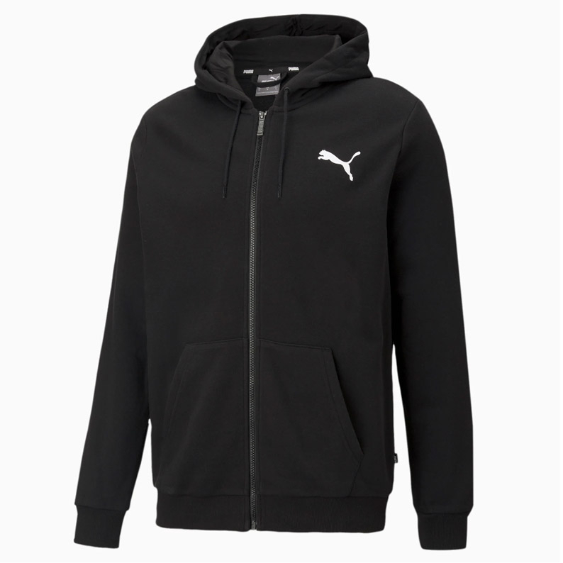 Jual Jaket Puma Essentials Logo Full Zip Hoodie Black ORIGINAL | Shopee ...