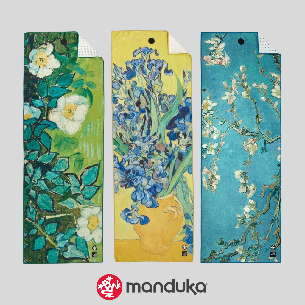 Manduka Yogitoes+ Repreve® Yoga Mat Towel Van Gogh Almond Blossom