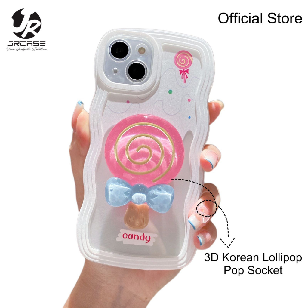 Jual JRCASE Softcase Lucu 3D Pop Socket Lollipop iPhone 14 Pro Max
