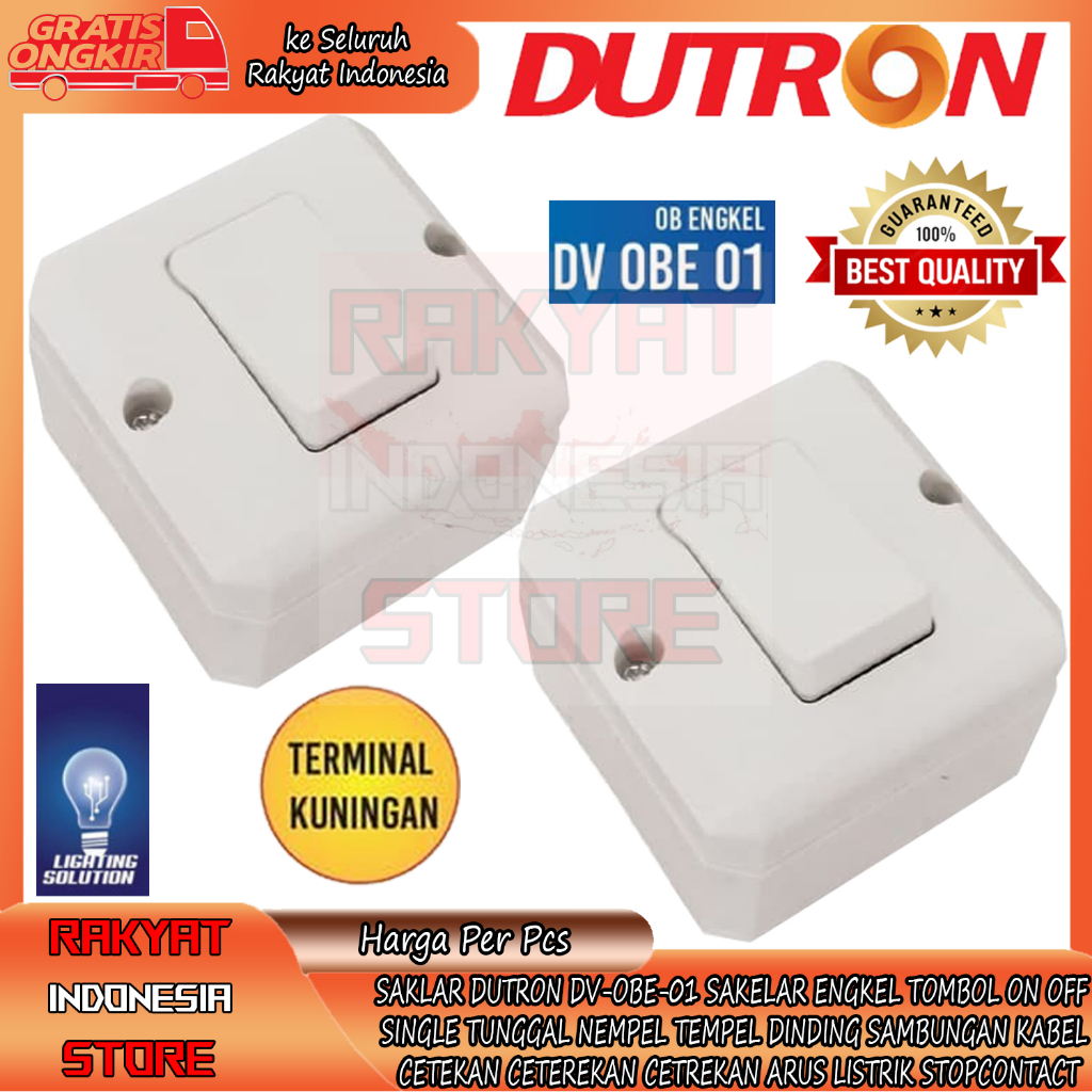 Jual SAKELAR ENGKEL TOMBOL ON OFF SAKLAR DUTRON DV-OBE-01 SINGLE ...