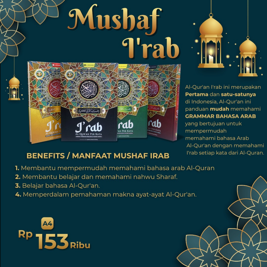 Jual Al quran I'rab I'rob Nahwu Shorof A4 Mushaf Al Quran Irab Irob ...