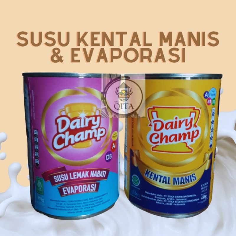 Jual Susu krimer kental manis & evaporasi dairy champ paling enak