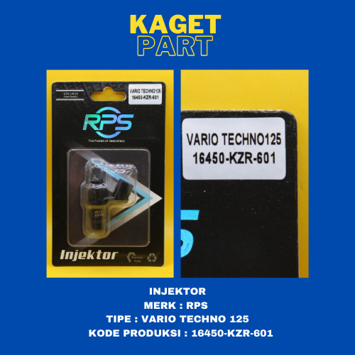 Jual INJEKTOR MERK RPS TIPE VARIO TECHNO 125 ( 16450-KZR-601 ) | Shopee ...
