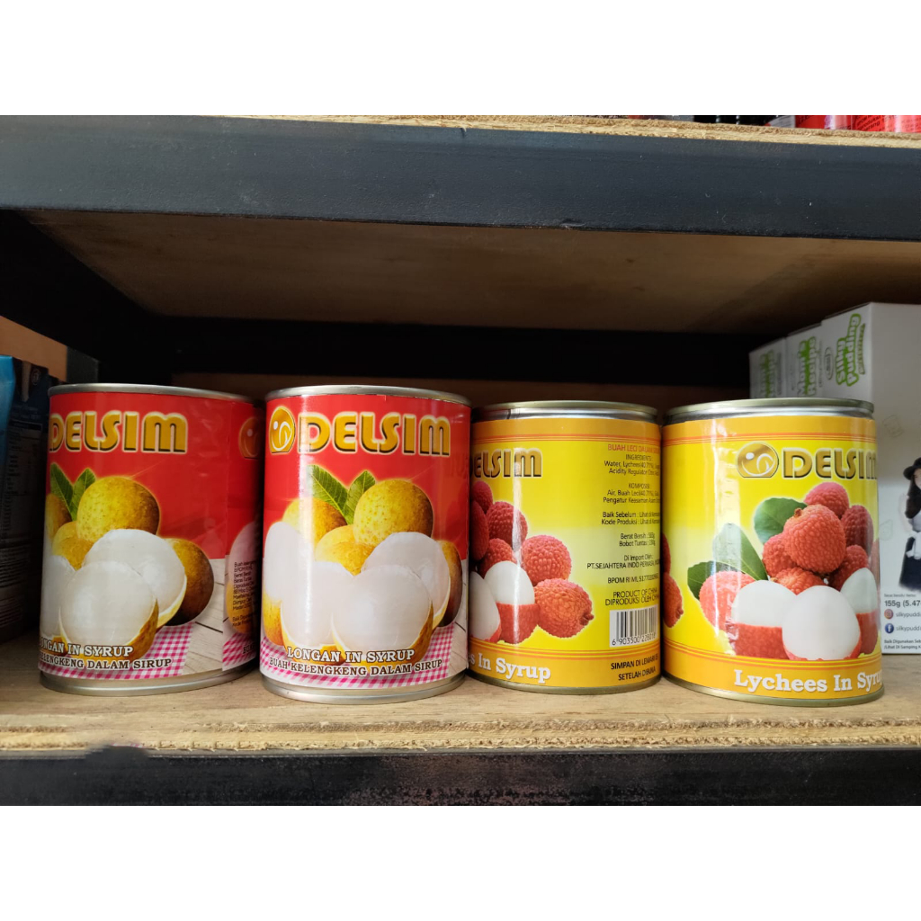 Jual Delsim Longan dan lychee In Syrup 565 Gram | Shopee Indonesia