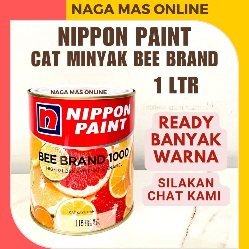 Jual Cat Minyak Kayu Dan Besi Bee Brand Kg Warna Abu Coklat Nippon Paint Cat Minyak Kilat