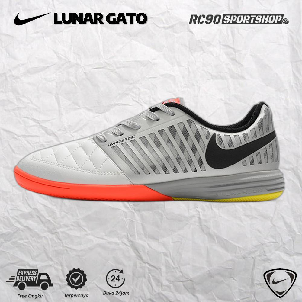 Sepatu Futsal Nike Lunar Gato II SALA White Multicolour IC