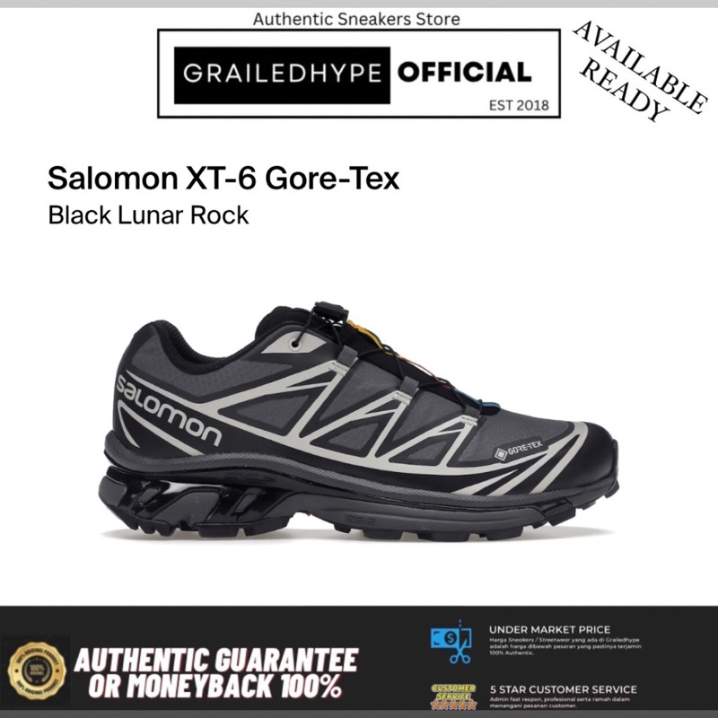 Jual Salomon XT 6 Gore-tex Black Lunar Rock (100% Original) | Shopee ...