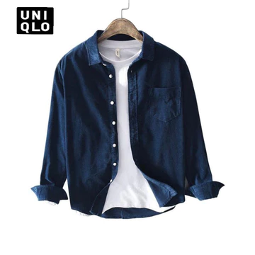 Kemeja Overshirt Pria Polos Lengan Panjang Slim Fit Casual Premium