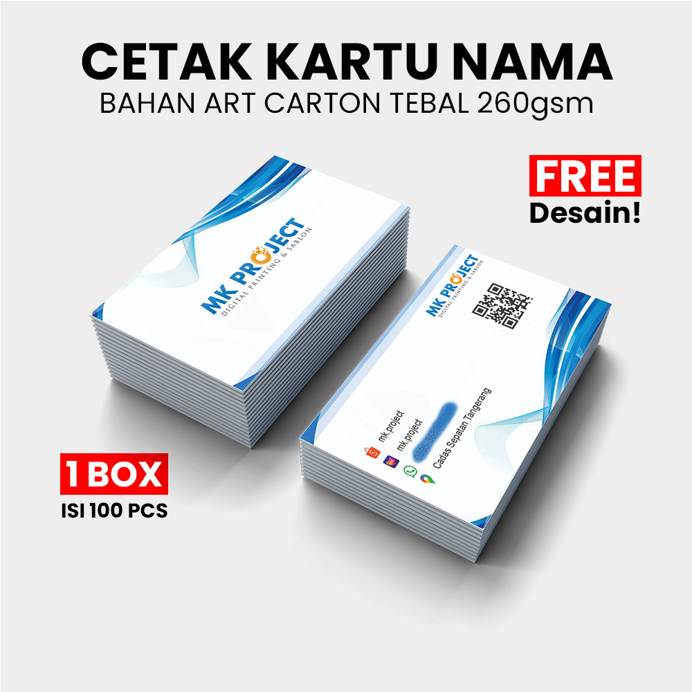 Jual Kartu Nama Ekonomis Murah Box Isi Bahan Art Carton Gsm Free Box Cod Shopee