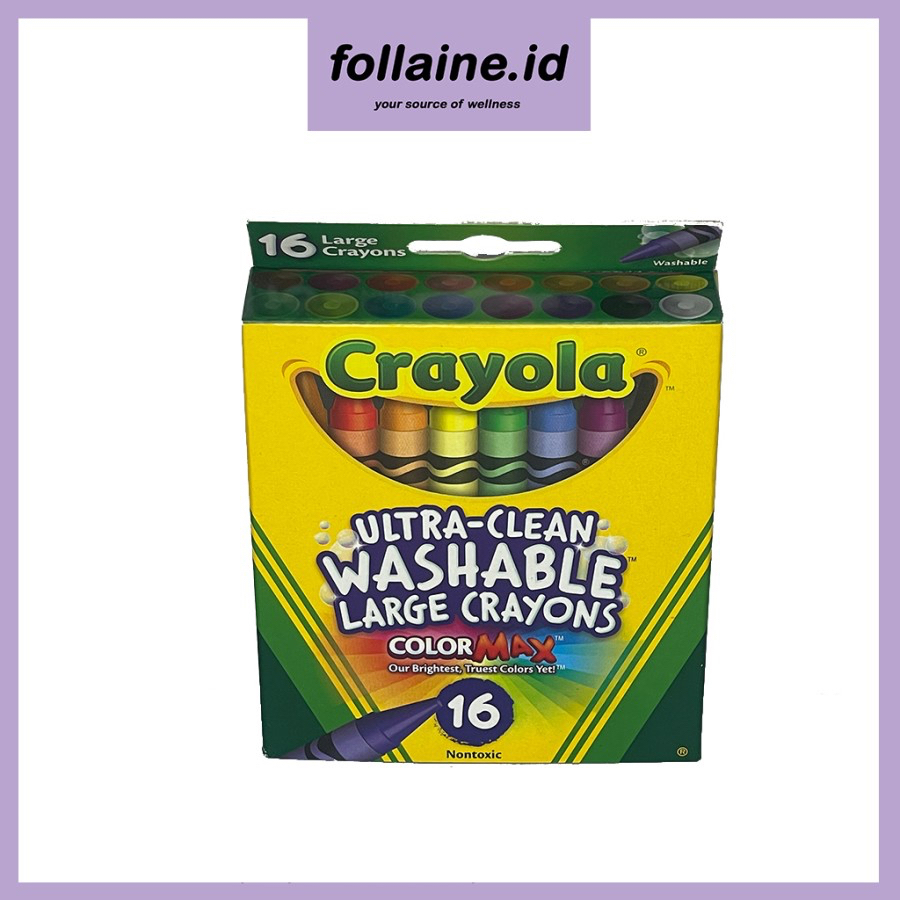 Jual Crayola Large Washable Crayons Isi 16 | Krayon Warna Besar Jumbo ...