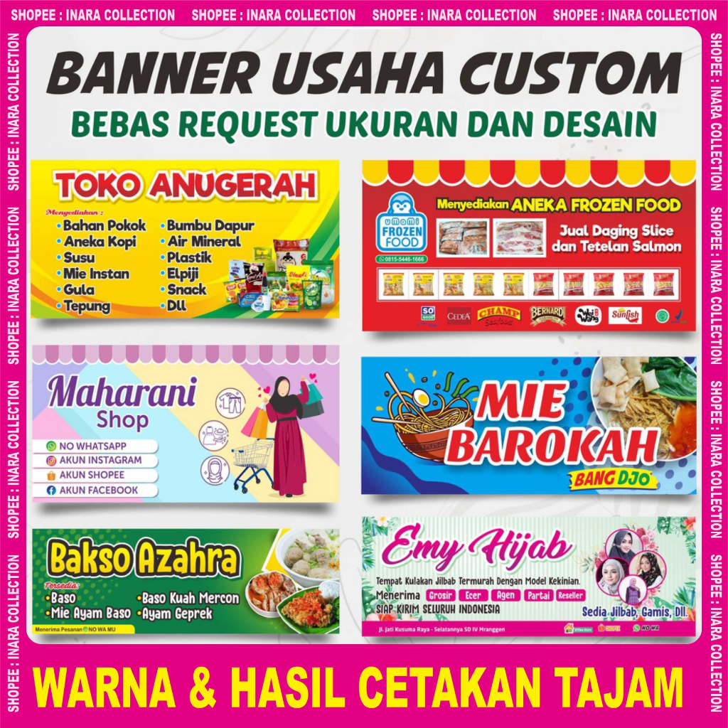 Jual Spanduk Banner Backdrop Baliho Olshop Costum Murah Kualitas Premium Shopee Indonesia