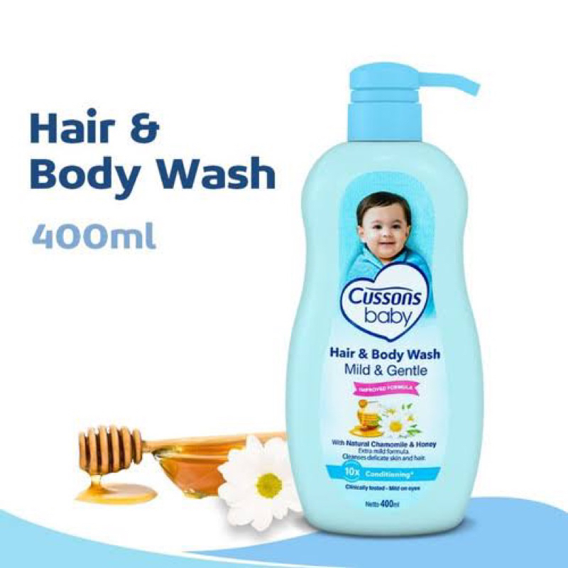 Jual Cussons Baby Hair & Body Wash Mild & Gentle Pump 300ml ( Pencet ...