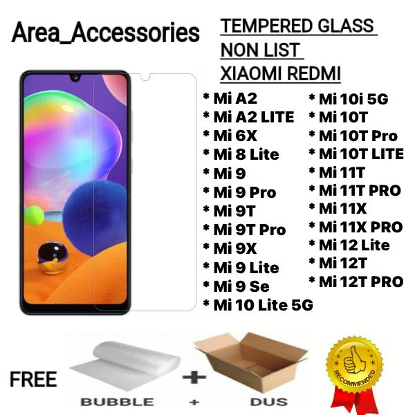 Jual TEMPERED GLASS CLEAR XIAOMI MI A1 Mi A2 LITE Mi LITE Mi T