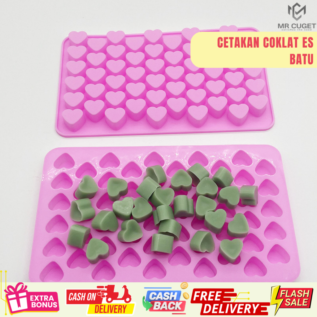 Jual Cetakan Coklat Es Batu Jeli Agar-agar Anti Lengket Silikon Ice