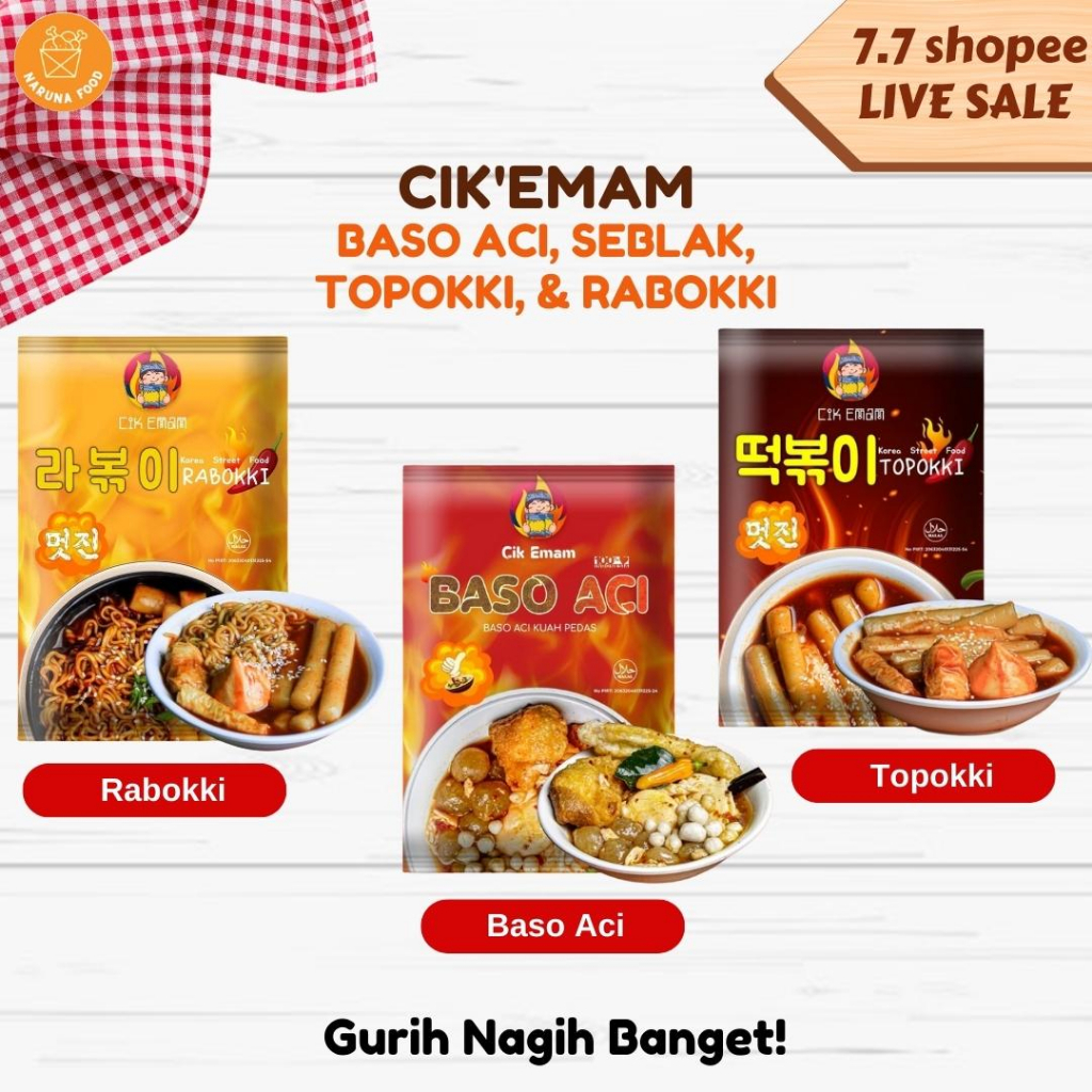 Jual Promo Makanan Instan Korea Rabokki Topokki Baso Aci Seblak Cik