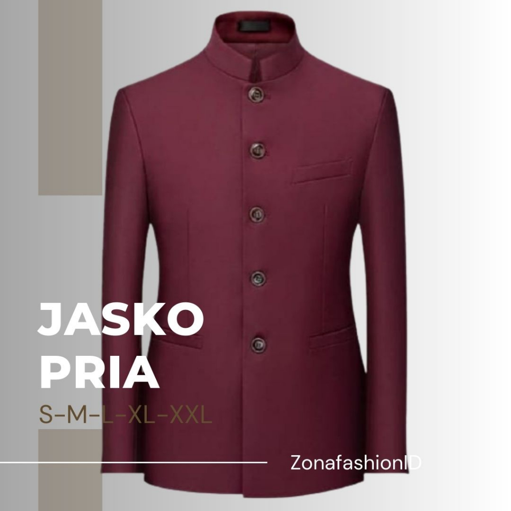 Jual Jasko Jas Koko Muslim Pria Polos Slim Fit Shopee Indonesia