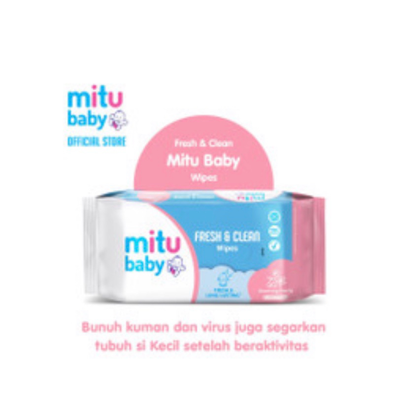 Jual Mitu Baby Cleansing Wipes 24's | Shopee Indonesia