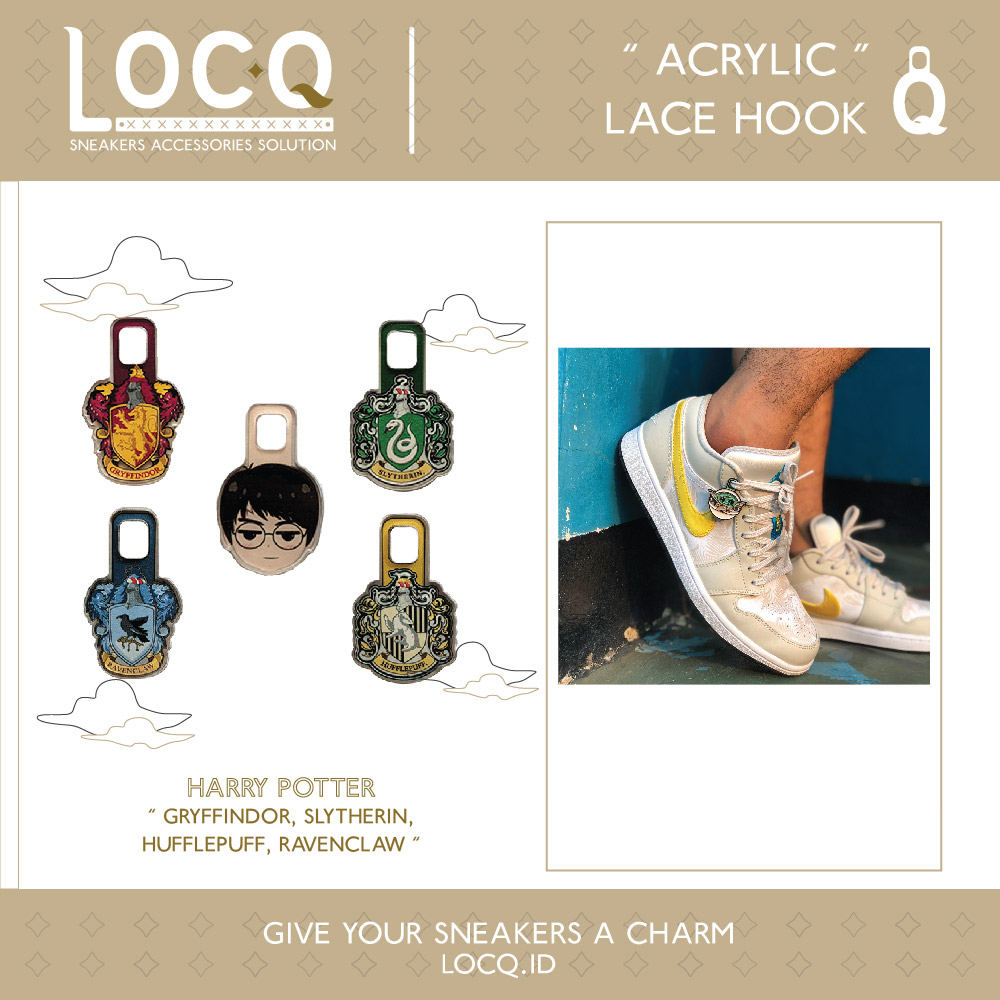 Jual Aksesoris Tali Sepatu Harry Potter Gryffindor Slytherin Hufflepuff