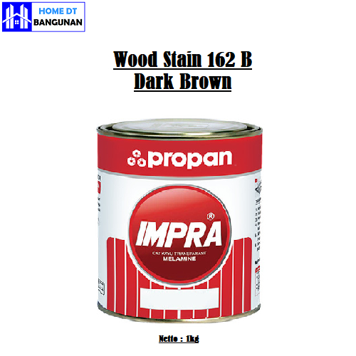 Jual IMPRA WOOD STAIN WS 162 B - DARK BROWN 1 Liter | Shopee Indonesia