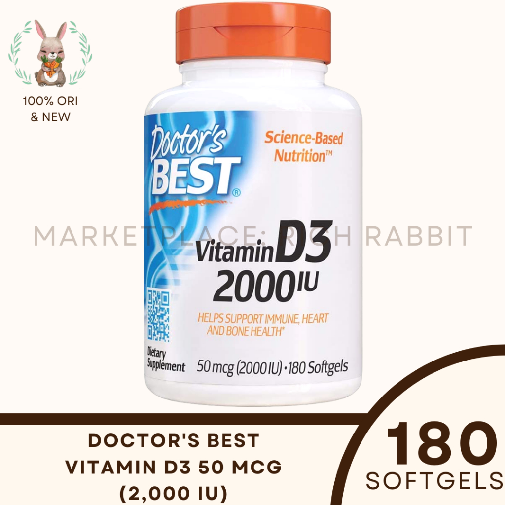 Jual Doctor's Best Vitamin D3 2000 IU 180 Softgels Doctor Dr Dietary