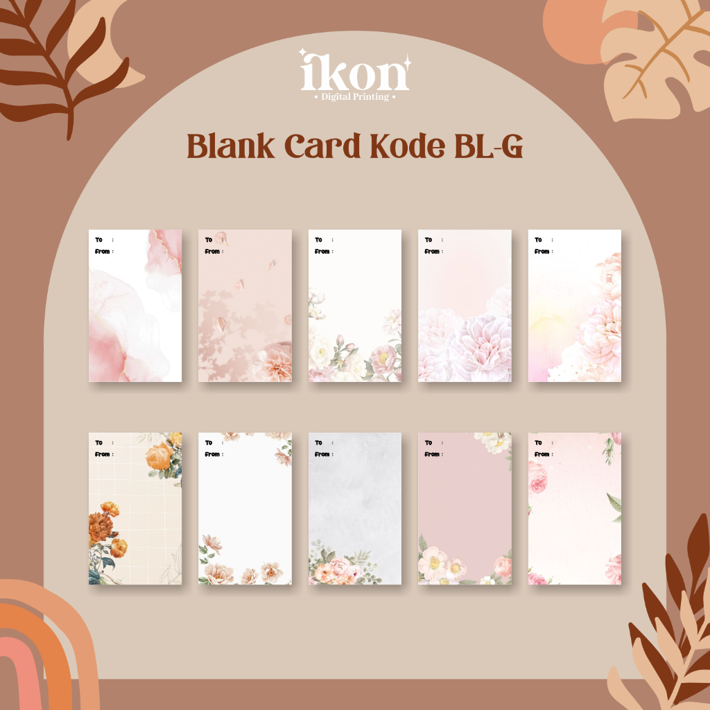 Jual BLANK CARD KODE BL-G (KARTU UCAPAN/ KARTU UCAPAN BISA DITULIS ...