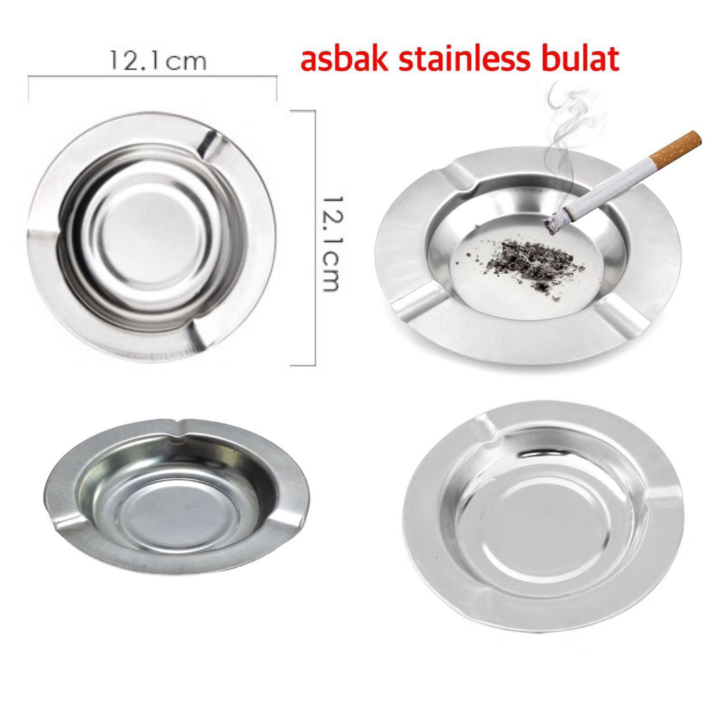 Jual ASBAK ROKOK STAINLESS STEEL ASBAK SENG BULAT TEMPAT ASBAK ROKOK MANGKOK ASBAK ROKOK