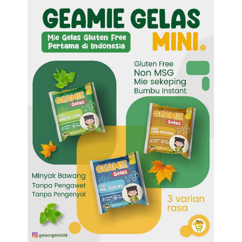 Jual Mie Gluten Free dan Non MSG Mie Gelas Instant Mini Geamie Baso ...