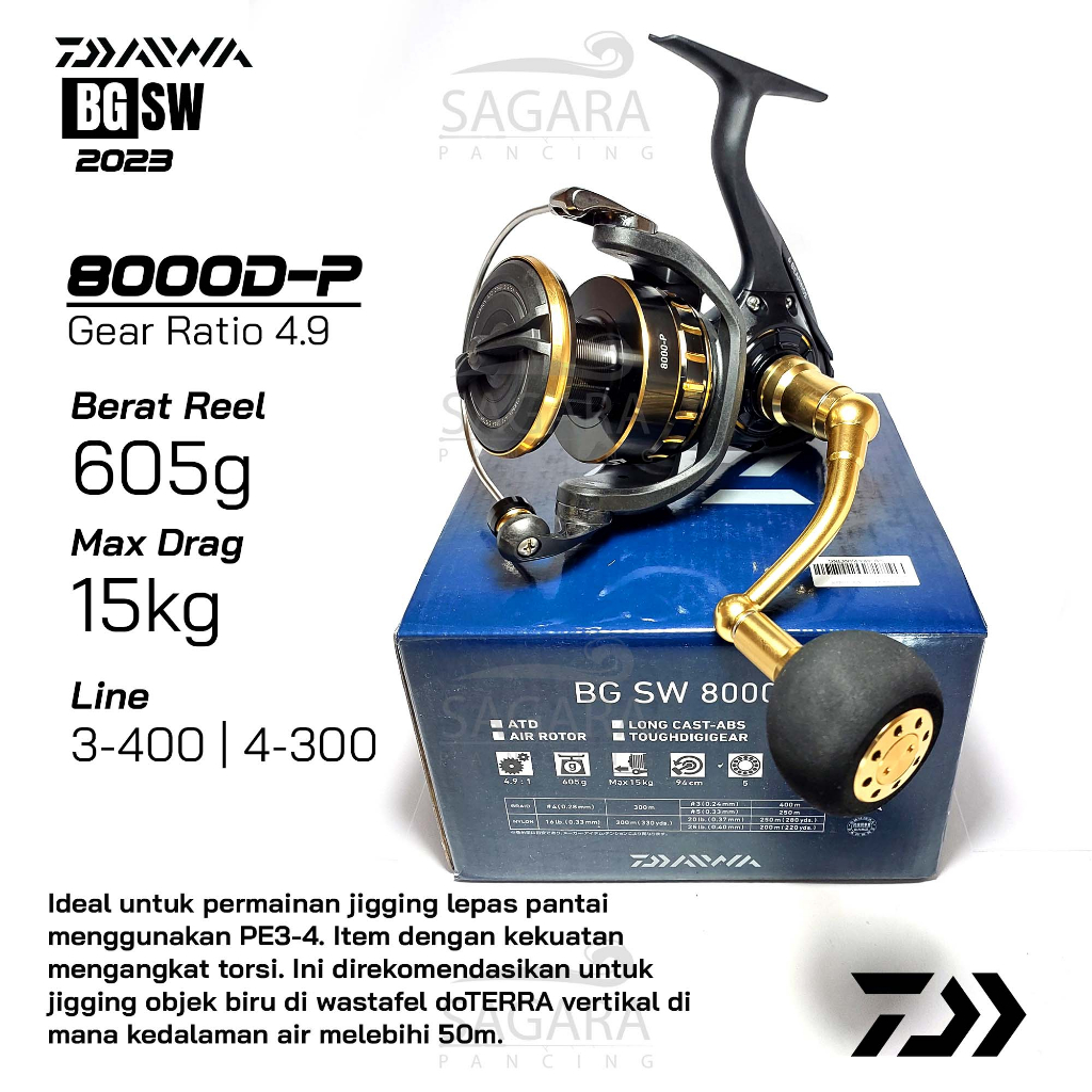 Fishing Equipment Fishing Reels Daiwa Bg 8000 Sw Daiwa Spinning