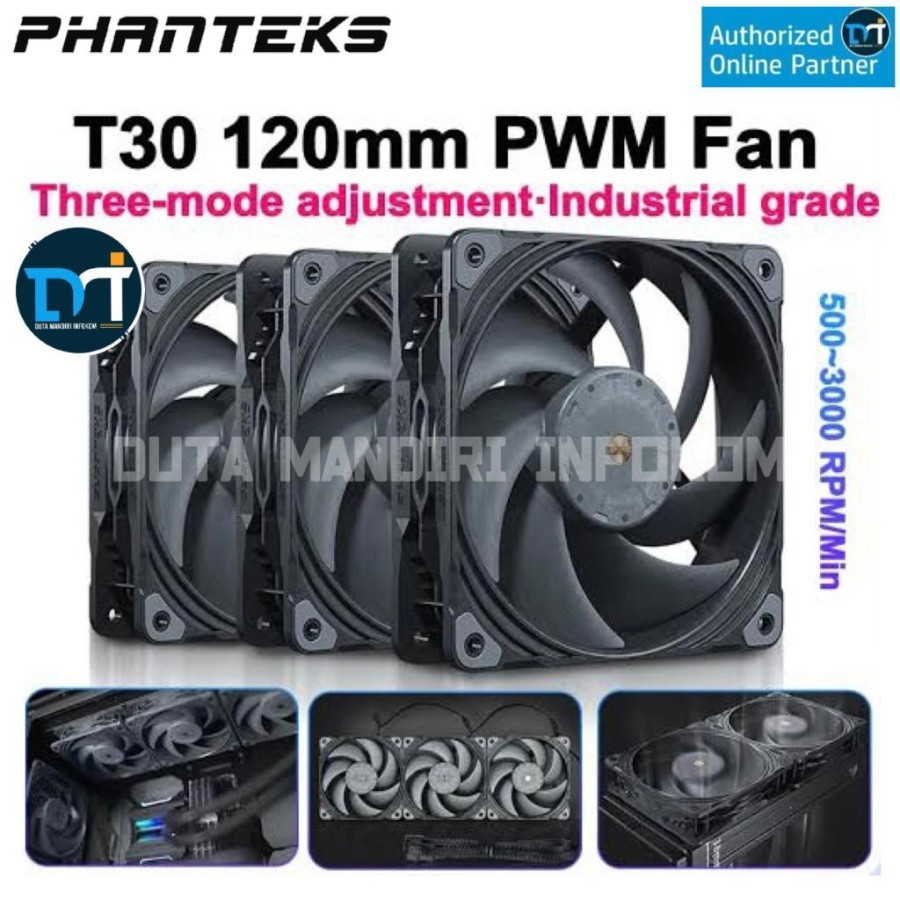 Jual Phanteks T30-120 Triple Pack - High-Performance Premium Fan ...