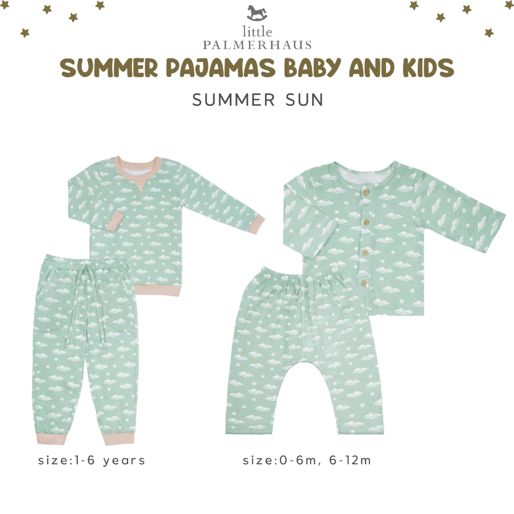 Little Palmerhaus Setelan Piyama Panjang Anak Nara Baby Summer Pjs Kila  Kids Summer Pjs SUMMER PAJAMAS BABY AND KIDS Printed DISNEY PRINTED