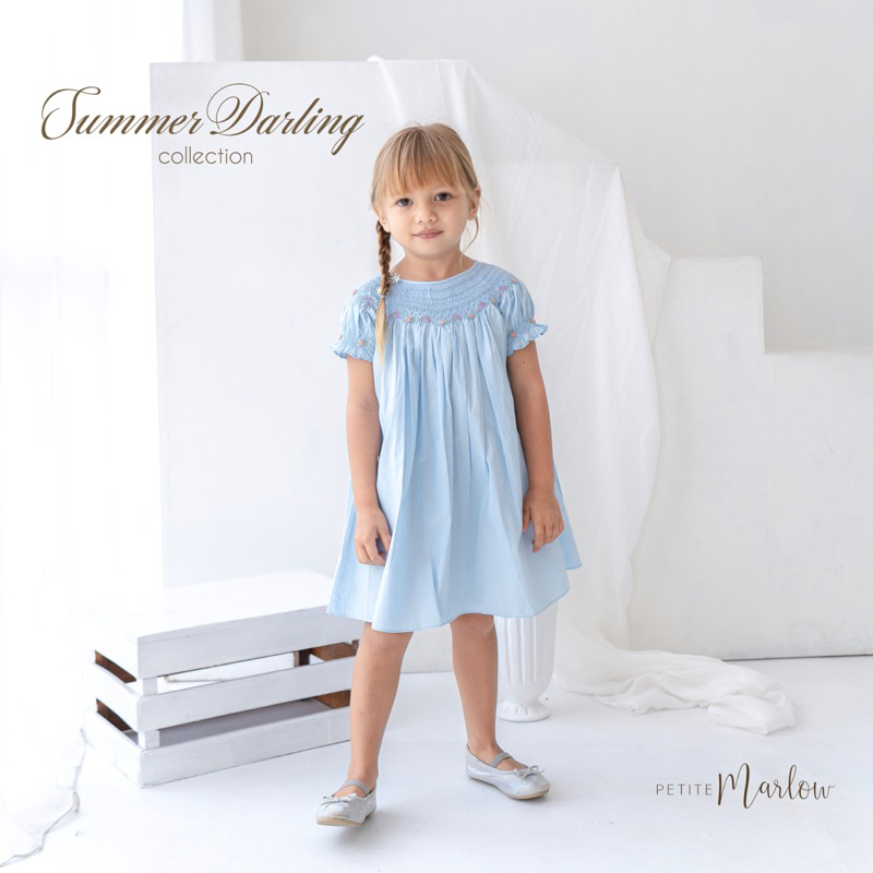 Trellis Bunnies Handsmocked Dress