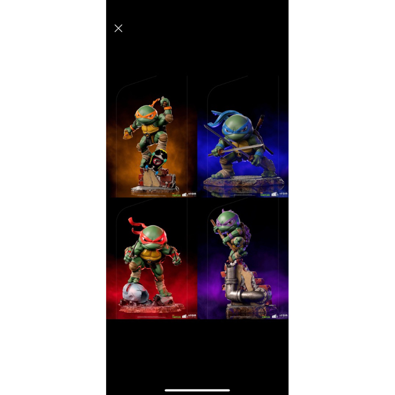 Jual Iron Studios Minico Series TMNT Teenage Mutant Ninja Turtles SET 4 ...