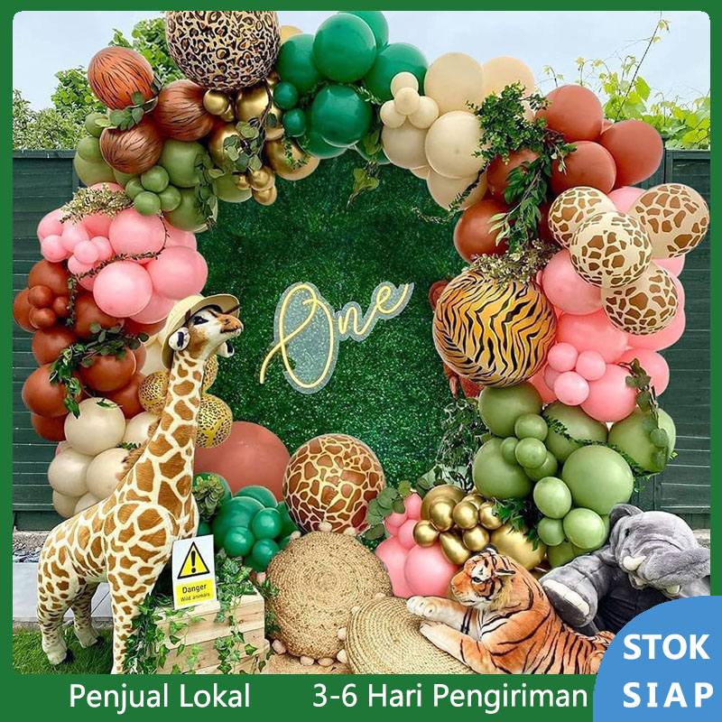 Jual 1Set Balon Hijau Garland Garland Arch Kit Jungle Safari Party