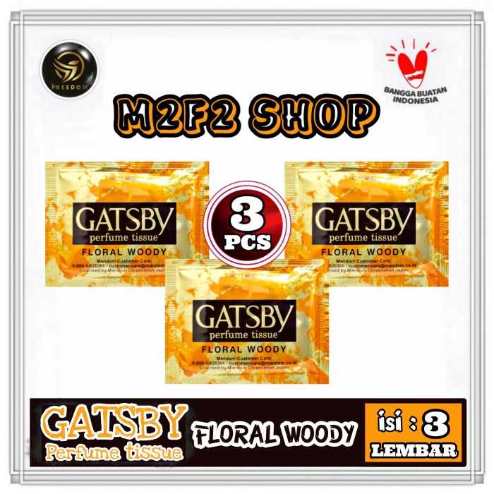 Jual Gatsby Perfume Tissue Floral Woody | Parfum Tisu Basah (Kemasan 3 ...