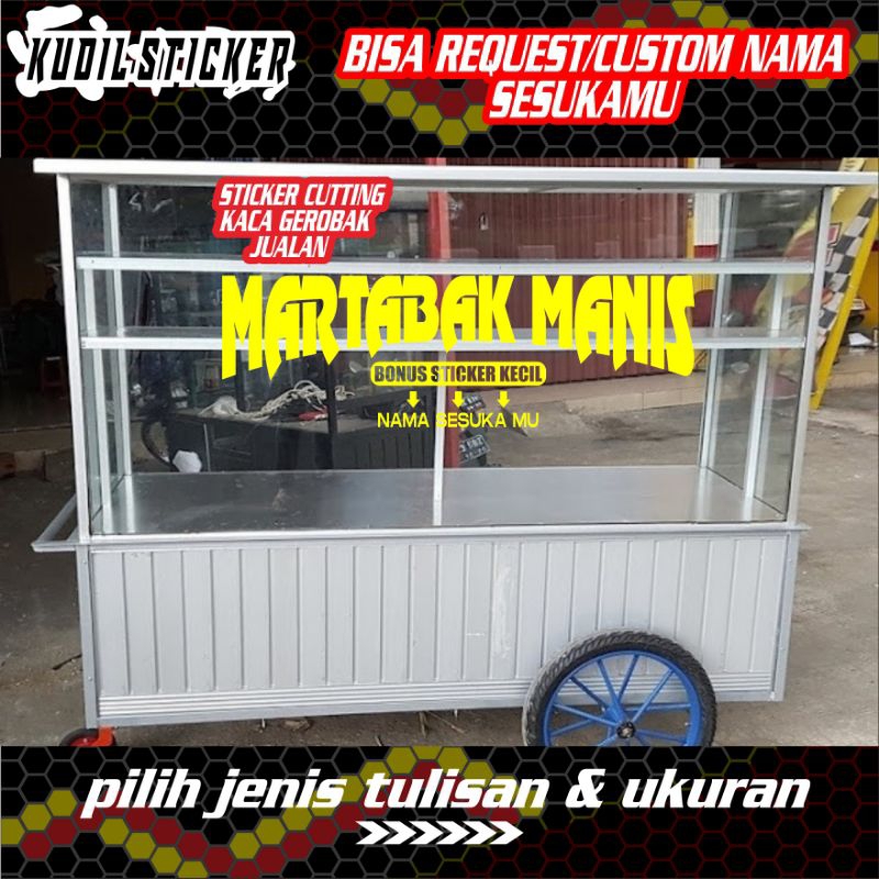 Jual Sticker Gerobak, Sticker Jualan, Sticker Etalase, Sticker Kaca