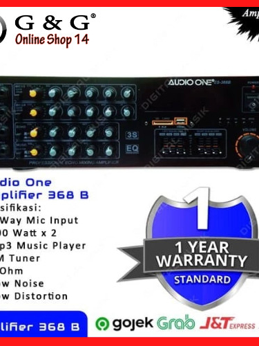 Jual Amplifier Audio One 368 B - Amplifier Karaoke - Power Lapangan