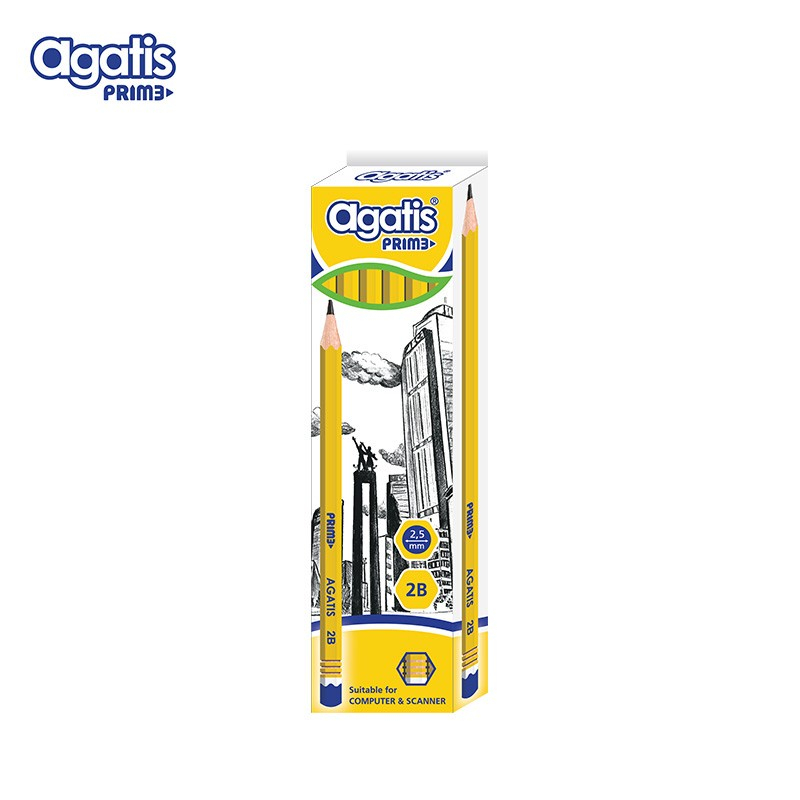 Jual Pensil 2B AGATIS PRIME PH-2B-1201 Isi 12 pcs | Shopee Indonesia