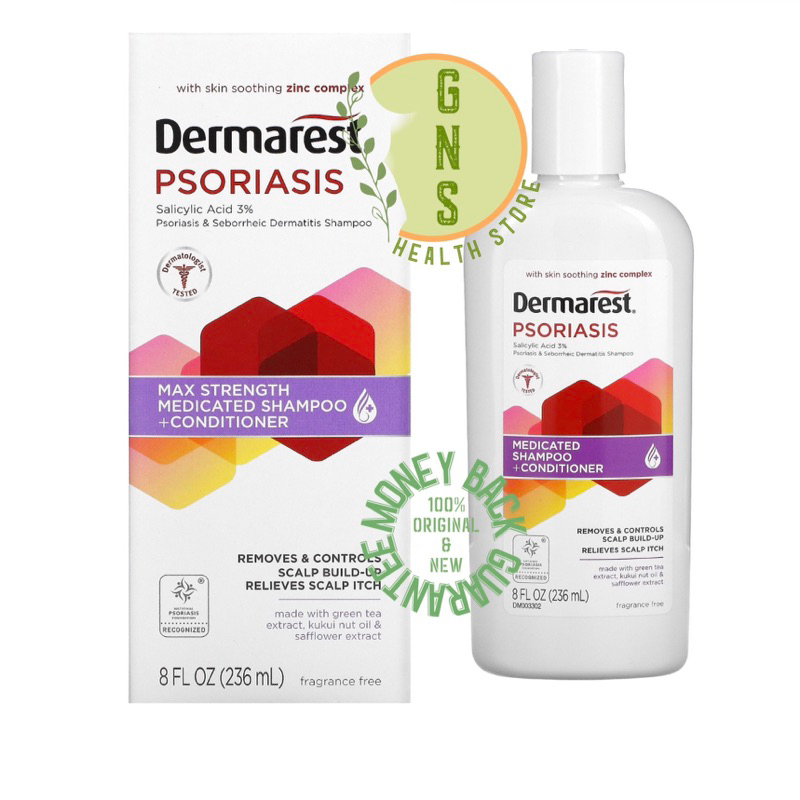 Jual Dermarest Psoriasis Medicated Shampoo Conditioner for Itchy Scalp ...