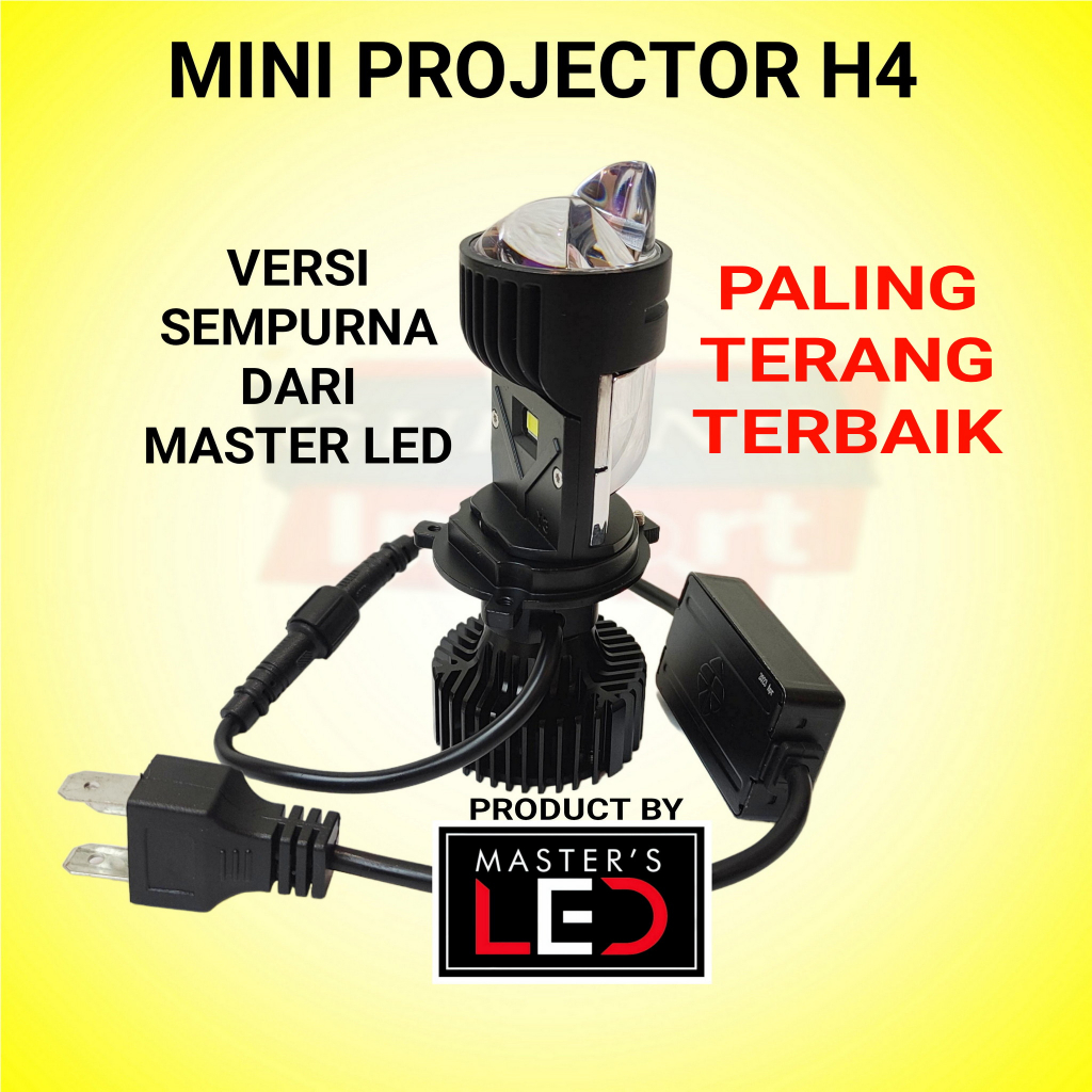 Jual LAMPU LED MINI PROJIE BILED PROJECTOR MOBIL MOTOR H4 MASTER LED ...