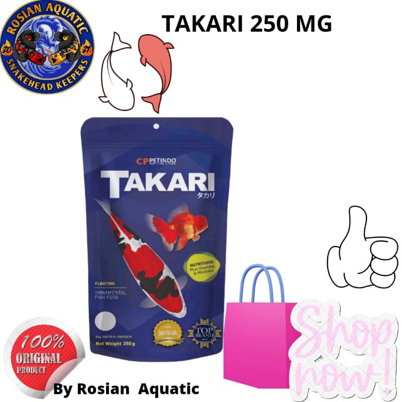 Jual Takari Makanan Ikan 250gram Ukuran 1mm Dan 2mm Takari Makanan Ikan