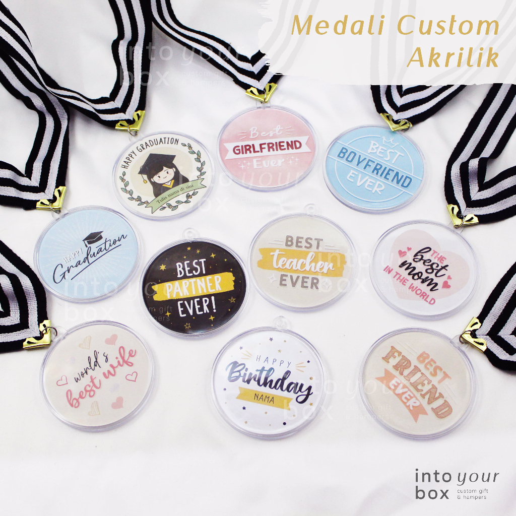Jual Medali Custom Akrilik- medali wisuda/graduation/ulang tahun/best ...