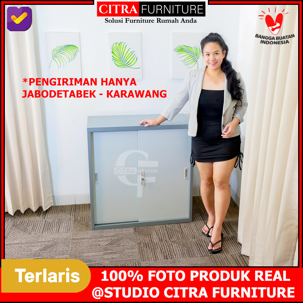 Jual Citra Furniture SHUMO ® Lemari Arsip Besi 2 Pintu Sliding Pendek ...