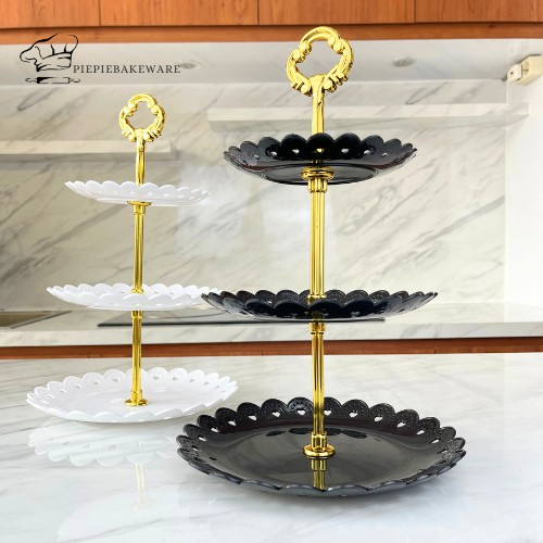 Jual Rak Makan Kue Buah Cake Plate Stand Display | Shopee Indonesia