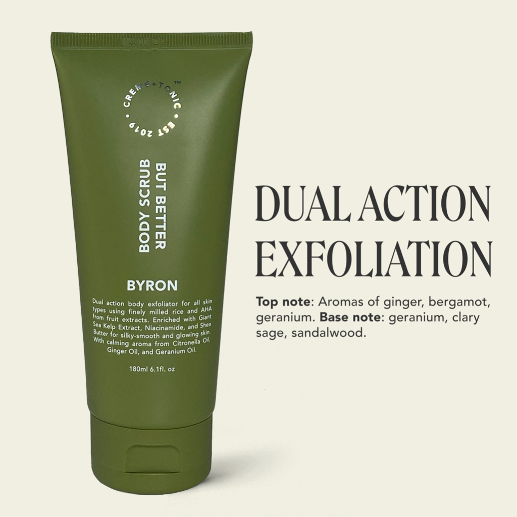 Jual Creme and Tonic Body Scrub But Better BYRON 180ml Shopee Indonesia