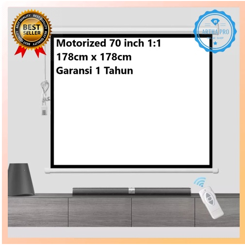 Jual Screen Projector Motorized 70 Elektrik 178 X 178 Cm Shopee Indonesia 2132