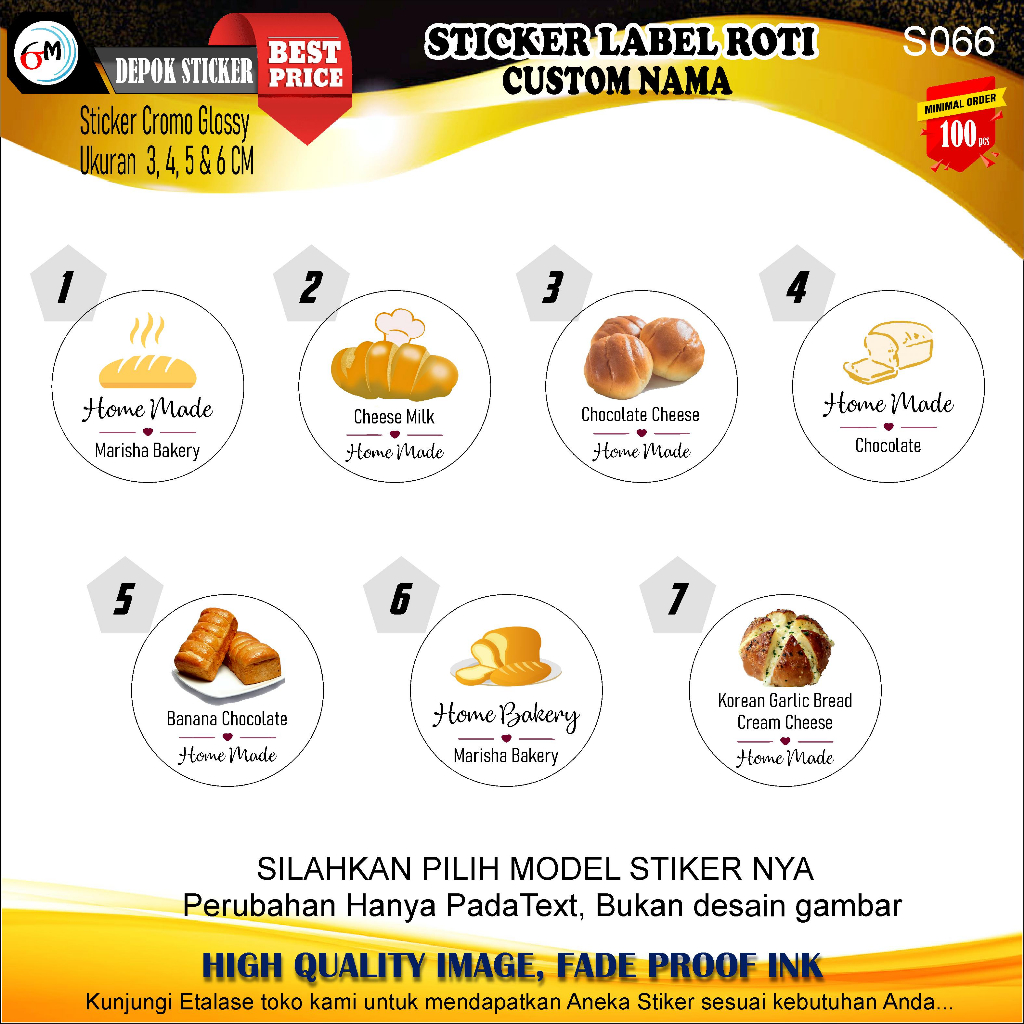 Jual Stiker Label Roti Shopee Indonesia