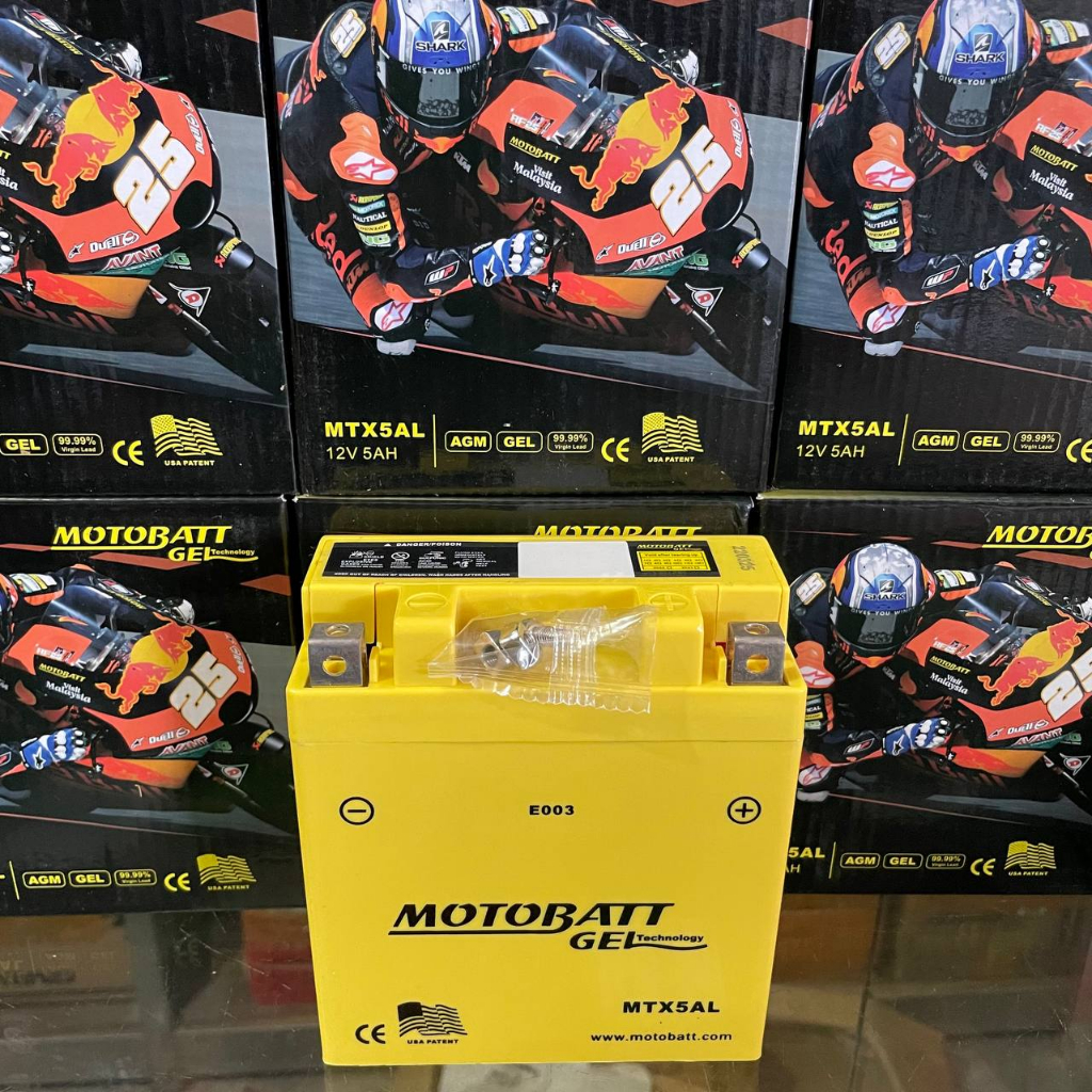 Jual Accu MOTOBATT Gel MTX5AL 5 Ah Aki Kering F1ZR FIZR Jupiter Mio ...