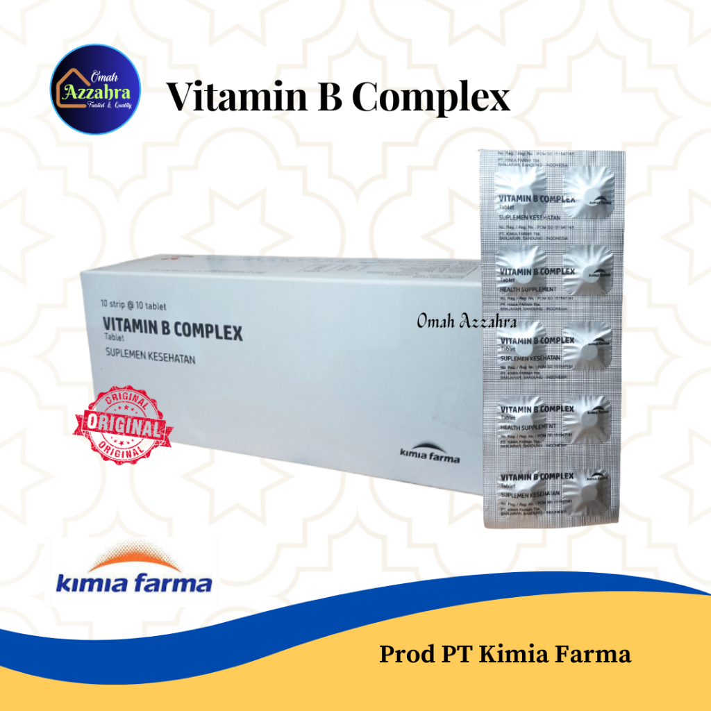 Jual Vitamin B Complex / Suplemen Kesehatan / Vit B Complex Kimia Farma