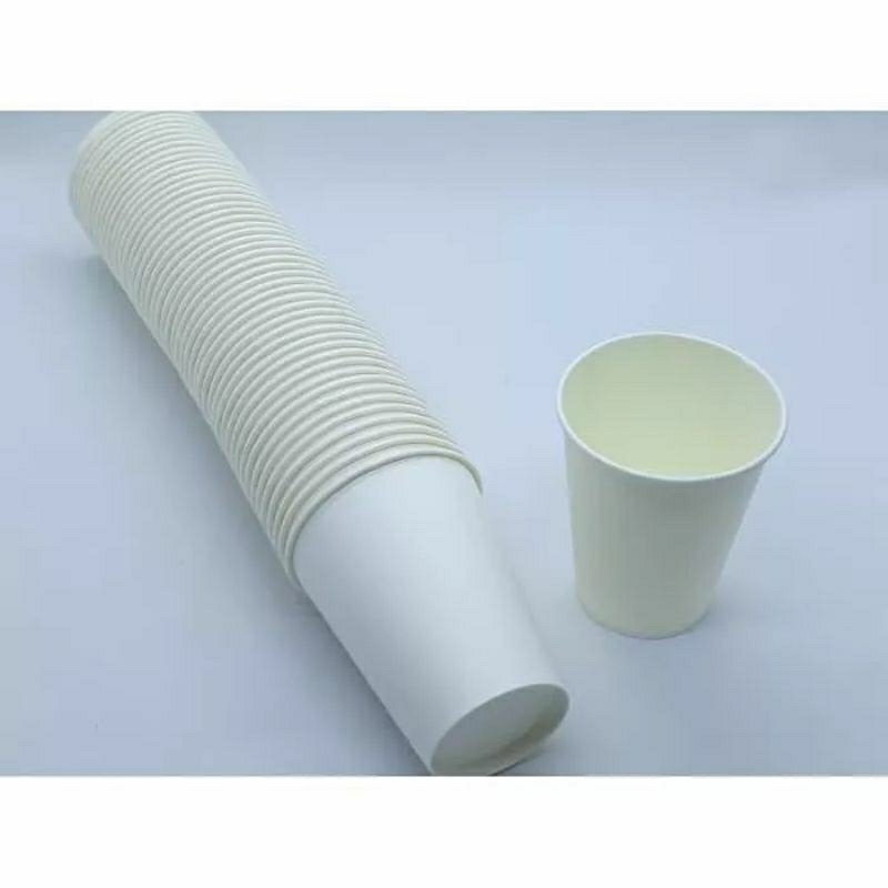 Jual Gelas Kopi Paper Cup 8 Oz POLOS PUTIH Isi 50 Pcs | Shopee Indonesia